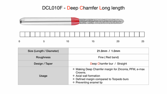 Easy Prep Bur - DC (Deep Chamfer) Line - L