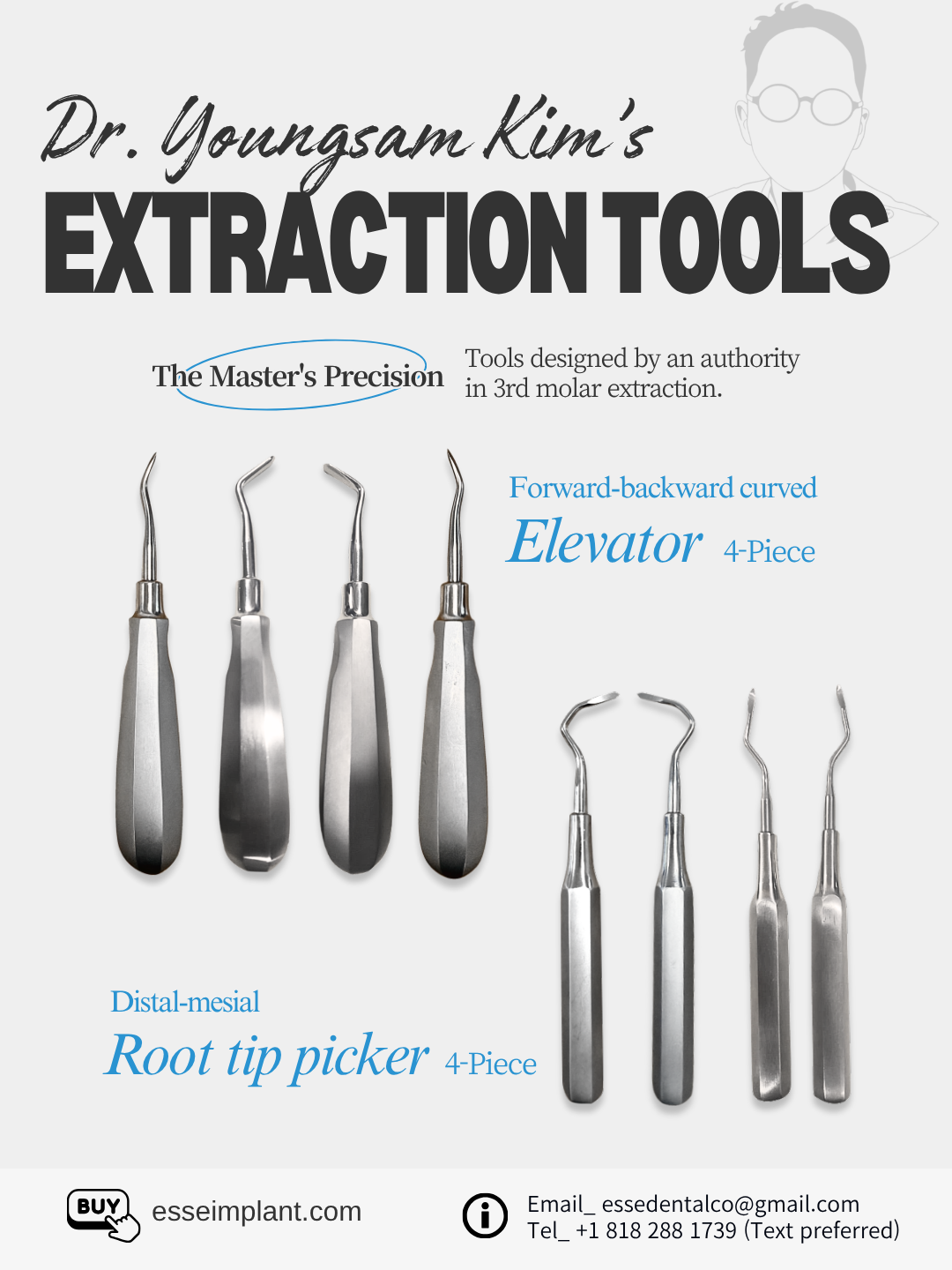 Extraction Tool 8-Piece Set by Dr. Youngsam Kim