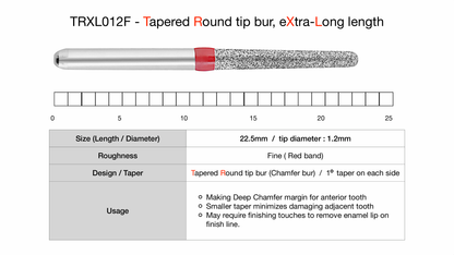 Easy Prep Bur - TR (Tapered Round Tip) Line